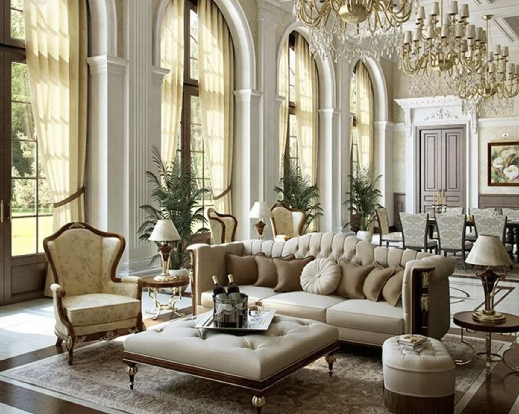 Fransız Tarzı Salon Dekorasyonu